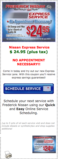oil change service coupon